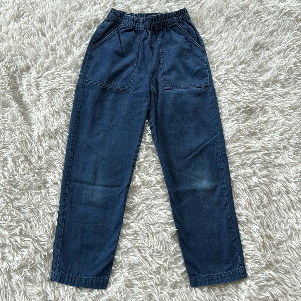 Hanna Andersson Elastic Denim Chambray Trousers Jeans